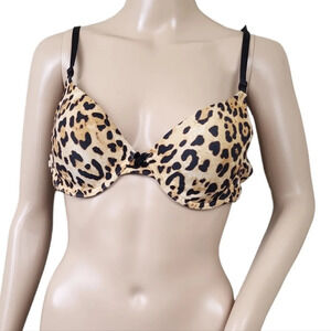 Leopard Print Wire Bra Small